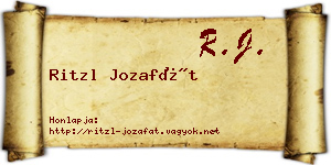 Ritzl Jozafát névjegykártya